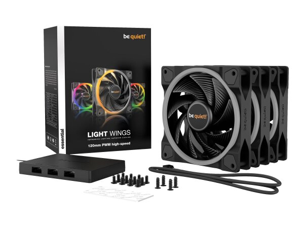 BE QUIET Lüfter be quiet! 120*120*25  Light Wings PWM high-speed (3x)  ( BL077 )