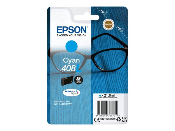 EPSON Ink/Singlepack Cyan 408L DURABrite Ultra
