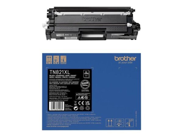 BROTHER TN-821XLBK Super High Yield Black Toner Cartridge for EC Prints 12000 pa  ( TN821XLBK )