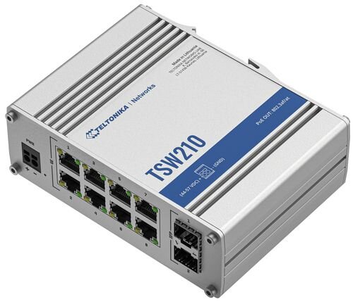 TELTONIKA IP30 Industrie 8-Port 1Gbit 2-Port SFP unmanaged Switch -40°C ( TSW210  ( TSW210 )