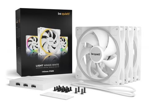 BE QUIET Lüfter 140*140*25  Light Wings White PWM      (3x)  ( BL102 )