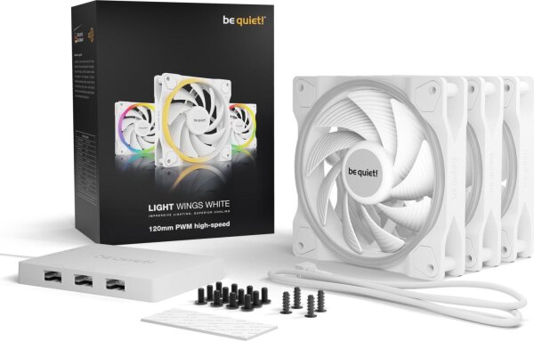 BE QUIET Lüfter 120*120*25  Light Wings White PWM speed 3x  ( BL101 )