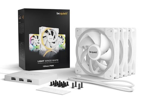 BE QUIET Lüfter 120*120*25  Light Wings White PWM      (3x)  ( BL100 )