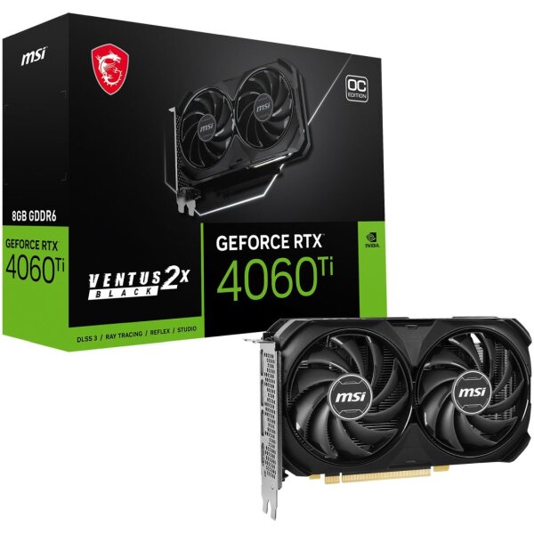MSI RTX4060 TI Ventus 2X Black OC 8GB  ( V515-017R )
