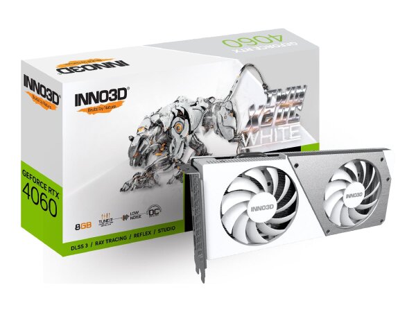 INNOVISION Inno3D RTX4060 Twin X2 OC WHITE 8GB  ( N40602-08D6X-173051W )