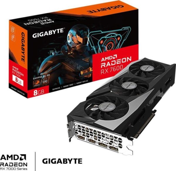 GIGABYTE Radeon RX 7600 Gaming OC 8GB  ( GV-R76GAMING OC-8GD )