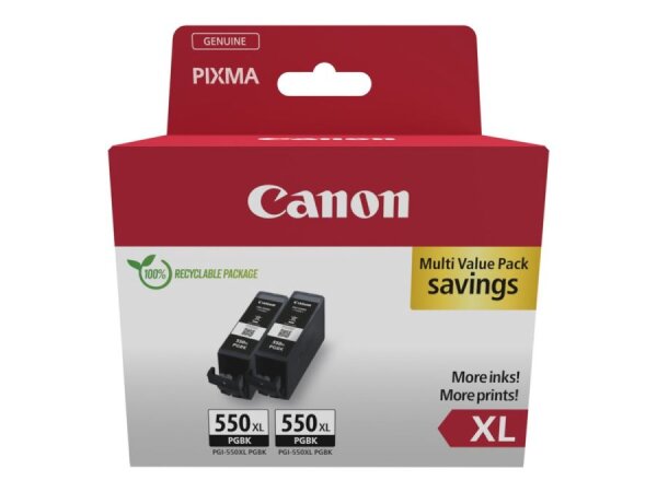 CANON PGI-550 XL PGBK schwarz Twin Pack