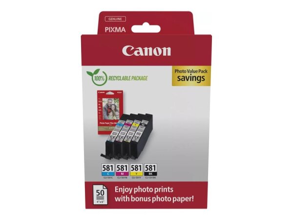CANON CLI-581 BK/C/M/Y Photo Value Pack