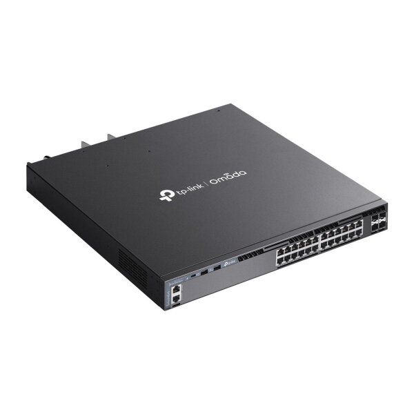 TP-LINK Omada 24-PortGigabit Stackable L3 Managed PoE+ Switch with 4 10GE SFP+ S  ( SG6428XHP )