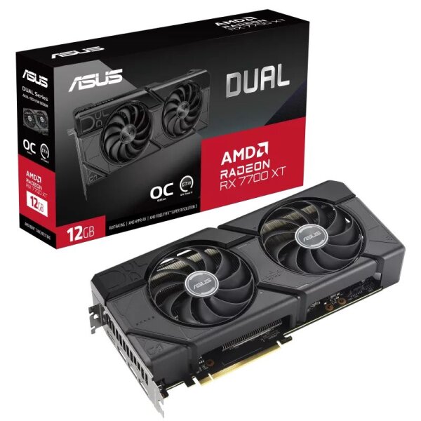 ASUS Dual Radeon RX 7700 XT OC - 12GB GDDR6, HDMI, 3x DP  ( 90YV0JZ0-M0NA00 )