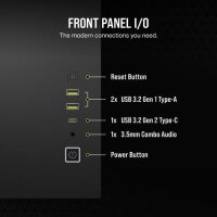 CORSAIR Geh Midi 2500X (Tempered Glass) Black  ( CC-9011265-WW )