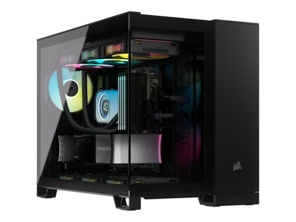 CORSAIR Micro-ATX 2500X LINK Tempered Glass  Black  ( CC-9011267-WW )