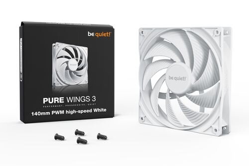 BE QUIET ! Lüfter 140*140*25 Pure Wings 3 White PWM highspeed  ( BL113 )