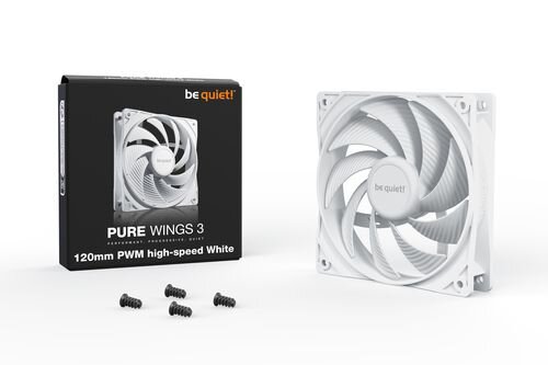 BE QUIET ! Lüfter 120*120*25 Pure Wings 3 White PWM highspeed  ( BL111 )