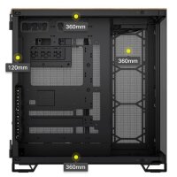CORSAIR Geh Midi 6500X (Tempered Glass) Black/Walnut Wood  ( CC-9011282-WW )