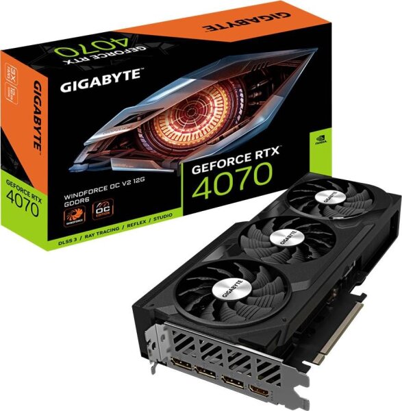 GIGABYTE GeForce RTX 4070 Windforce OC V2 12GB  ( GV-N4070WF3OCV2-12GD )