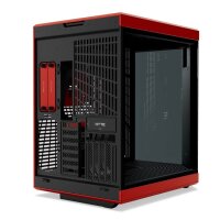 HYTE Y70 Zweikammer ATX Midi Tower Gaming Gehäuse Rot mit Glasfenster  ( CS-HYTE-Y70-BR )