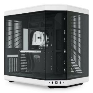HYTE Y70 Zweikammer ATX Midi Tower Gaming Gehäuse Schwarz/Weiß mit Glasfenster  ( CS-HYTE-Y70-BW )