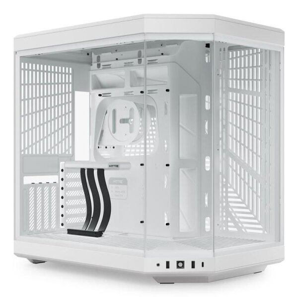 HYTE Y70 Zweikammer ATX Midi Tower Gaming Gehäuse Schneeweiß mit Glasfenster  ( CS-HYTE-Y70-WW )