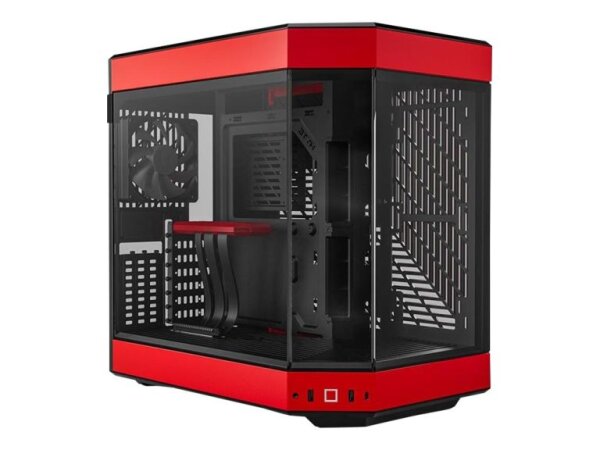 HYTE Y60 Red/Black Zweikammer ATX Midi Tower Gehäuse  Seitenfenster  ( CS-HYTE-Y60-BR )