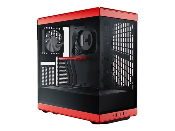 HYTE Y40 Red Black ATX Midi Tower Gaming Gehäuse rot/schwarz, Seitenfenster  ( CS-HYTE-Y40-BR )
