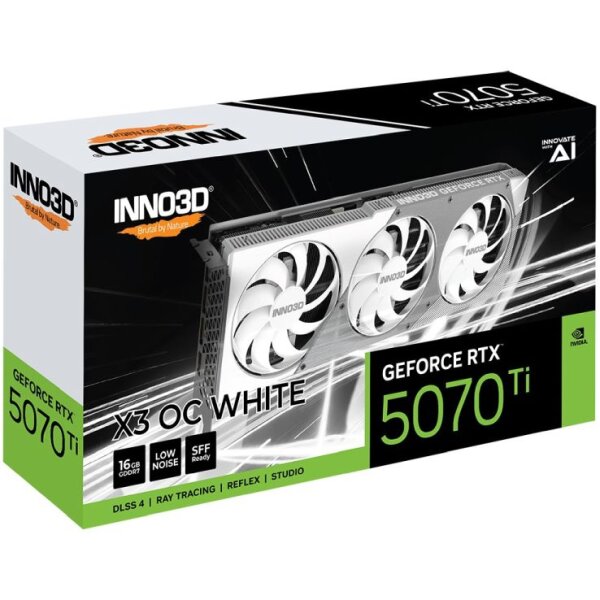 INNO3D RTX5070 TI X3 OC White 16GB  ( N507T3-16D7X-176068W )