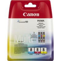 CANON CLI 8 3 Color Multipack Gelb, Cyan, Magenta...