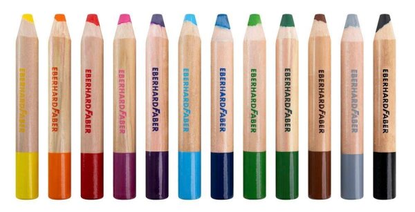 EBERHARD FABER Jumbo MiniMaxi 3in1 Buntstifte farbsortiert, 12 St.