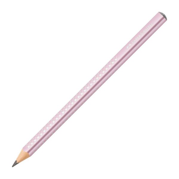 FABER-CASTELL Jumbo Sparkle Bleistift B rose metallic, 1 St.