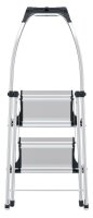 Hailo Klapptritt K100 TopLine silber 2 Stufen, H: 120,0 cm