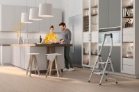 Hailo Klapptritt K100 TopLine silber 2 Stufen, H: 120,0 cm