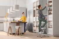 Hailo Klapptritt K100 TopLine silber 2 Stufen, H: 120,0 cm