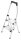 Hailo Klapptritt K100 TopLine silber 2 Stufen, H: 120,0 cm