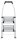 Hailo Klapptritt K100 TopLine silber 2 Stufen, H: 120,0 cm
