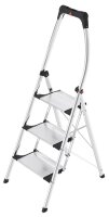 Hailo Klapptritt K100 TopLine silber 3 Stufen, H: 145,0 cm