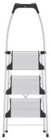 Hailo Klapptritt K100 TopLine silber 3 Stufen, H: 145,0 cm