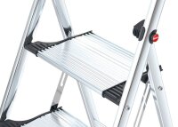 Hailo Klapptritt K100 TopLine silber 3 Stufen, H: 145,0 cm