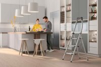 Hailo Klapptritt K100 TopLine silber 3 Stufen, H: 145,0 cm