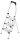 Hailo Klapptritt K100 TopLine silber 3 Stufen, H: 145,0 cm