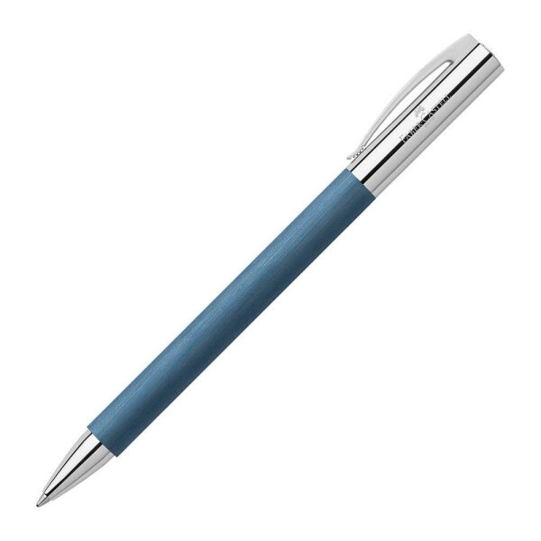 FABER-CASTELL Kugelschreiber Ambition Edelharz blau/silber, Schreibfarbe: schwarz, 1 St.