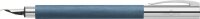 FABER-CASTELL Ambition Edelharz Patronenfüller blau/silber M (mittel), 1 St.