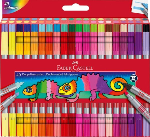 FABER-CASTELL Filzstifte farbsortiert, 40 St.