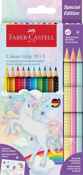 FABER-CASTELL Colour Grip Buntstifte farbsortiert, 13 St.