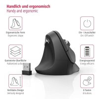 hama EMW-500L Maus ergonomisch kabellos schwarz