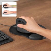hama Mousepad mit Handgelenkauflage Ergonomic Mini schwarz