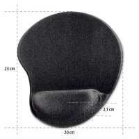 hama Mousepad mit Handgelenkauflage Ergonomic Mini schwarz