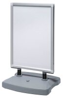 Showdown® Displays Kundenstopper Windtalker silber DIN A1 2 Fächer 67,0 x 59,0 x 112,3 cm, 1 St.