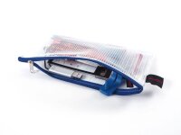 FolderSys Reißverschlussbeutel DIN lang transparent/blau 0,15 mm, 1 St.