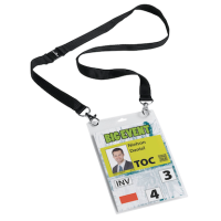 DURABLE EVENT Namensschilder mit Textilband 10,5 x 14,8...