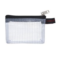 FolderSys Reißverschlussbeutel je 1 x 170 x 40 mm grau, 80 x 55 mm schwarz, 80 x 30 mm blau, 55 x 35 mm rot transparent/farbsortiert 0,15 mm, 4 St.